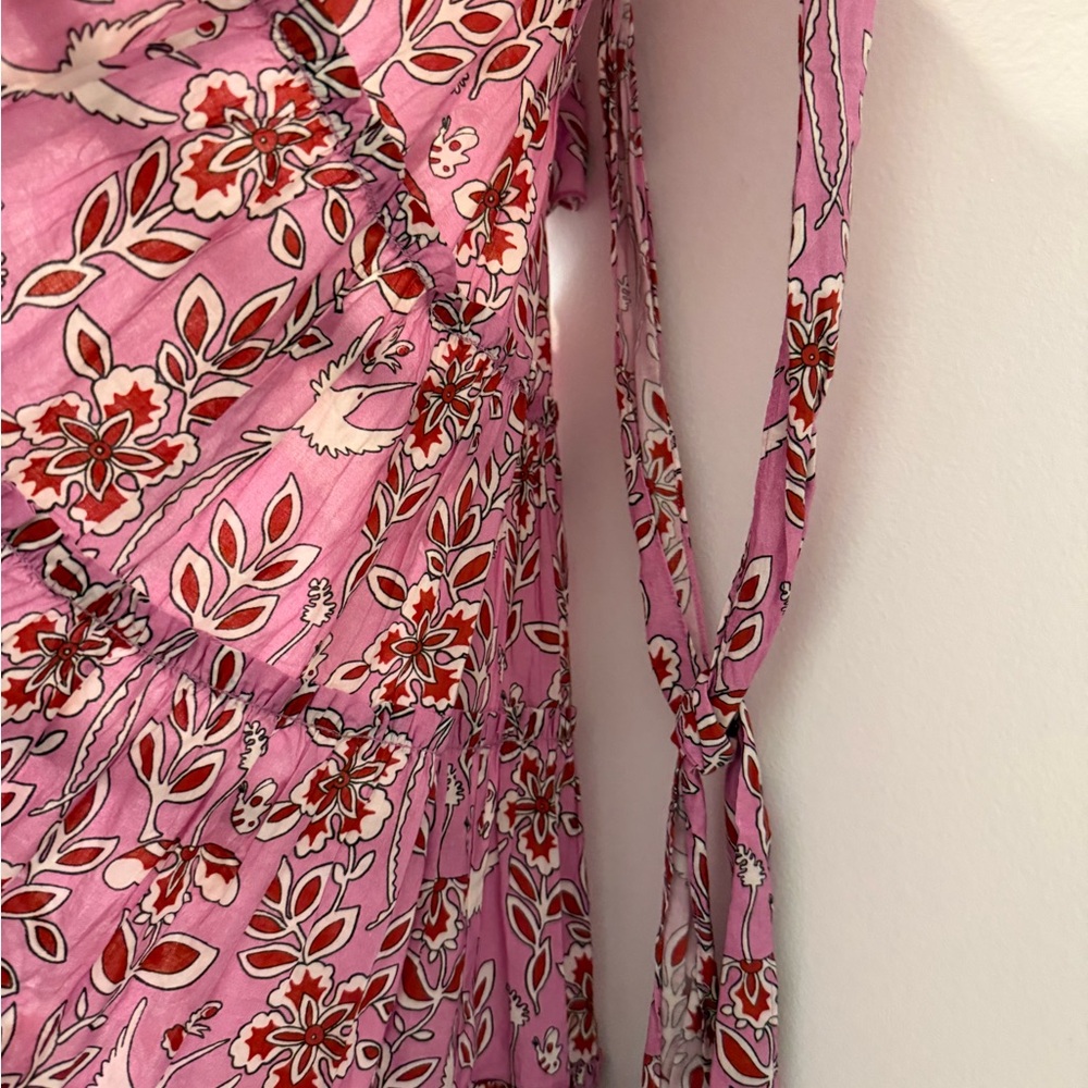 RHODE Pink and Red Floral Dress